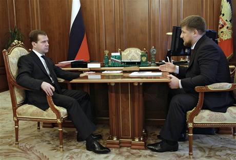 Dmitrij Medveděv a Ramzan Kadyrov